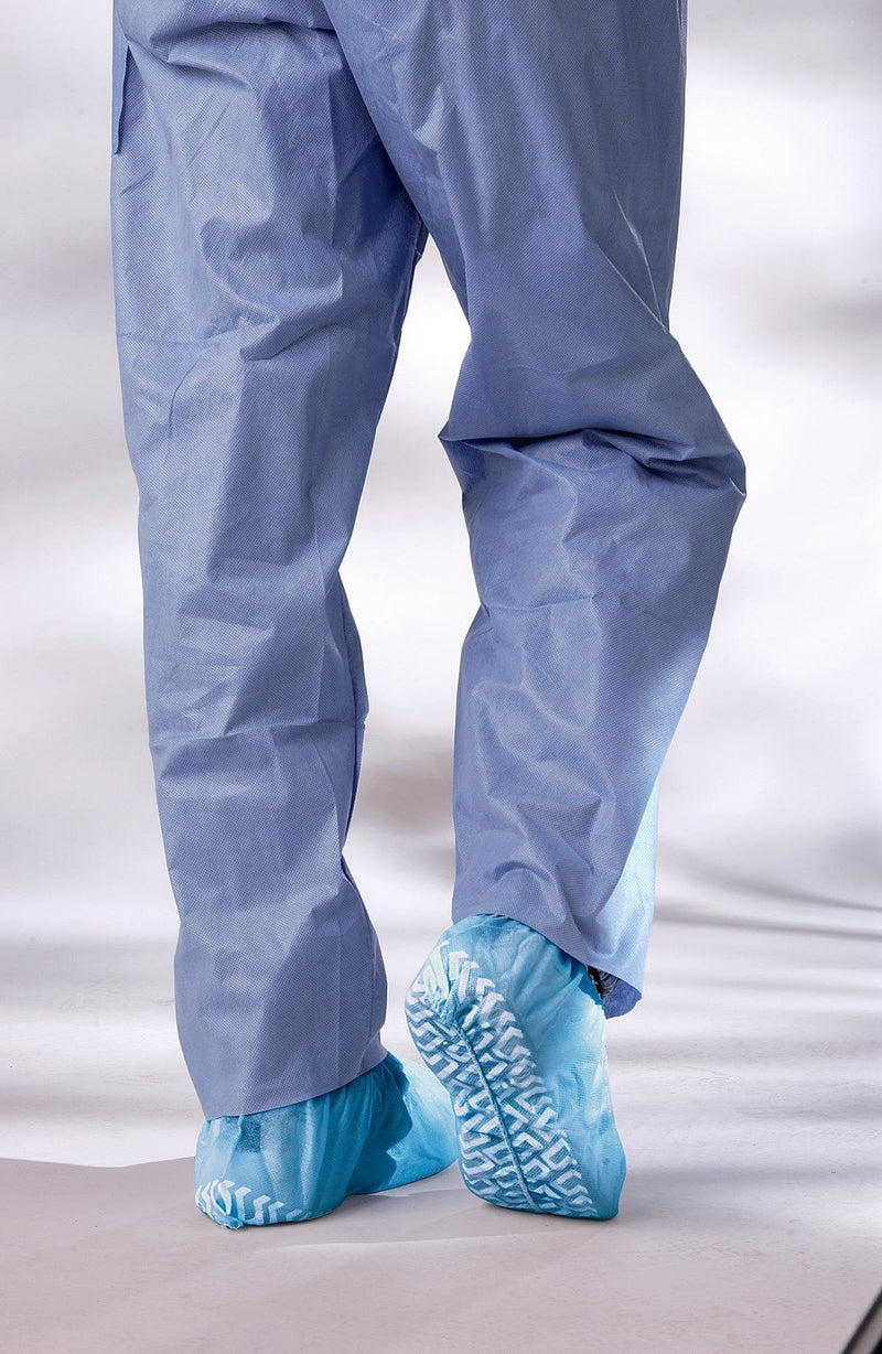 Medline Non-Skid Pro Series Spunbond Shoe Covers, Latex Free, Extra Large, Blue (Pack of 100) 100.0