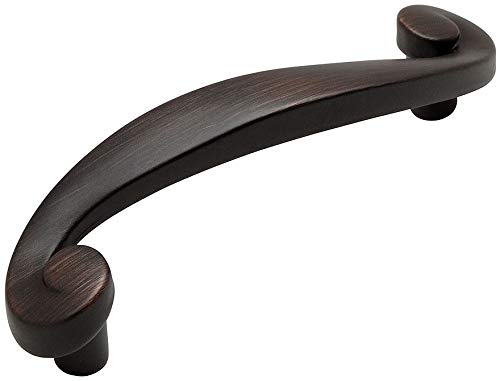 Cosmas 10 Pack 774ORB Oil Rubbed Bronze Cabinet Hardware Swirl Handle Pull - 3" (76mm) Hole Centers