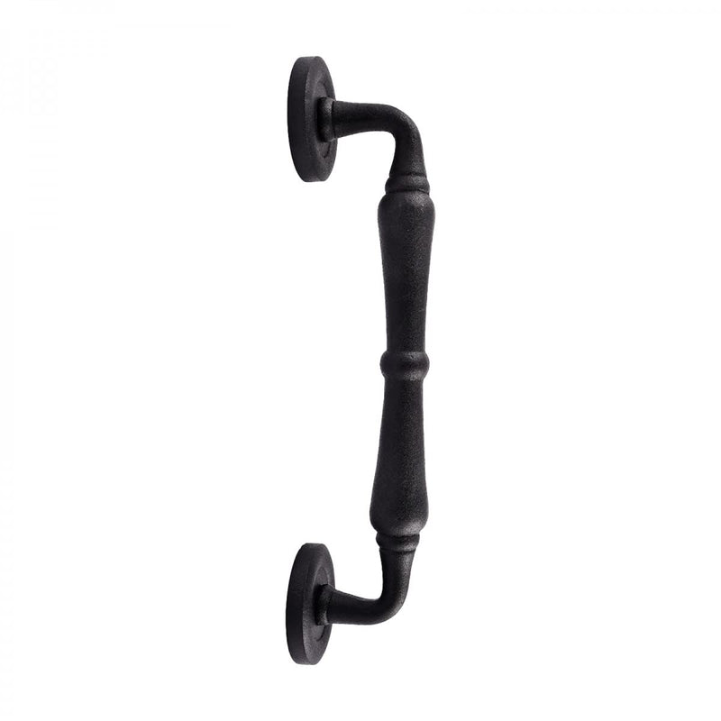 Renovators Supply Manufacturing Black Door Pull Handle 9" H Cast Iron Colonial Antique Design Colonial Spindle 9" Pack of 1