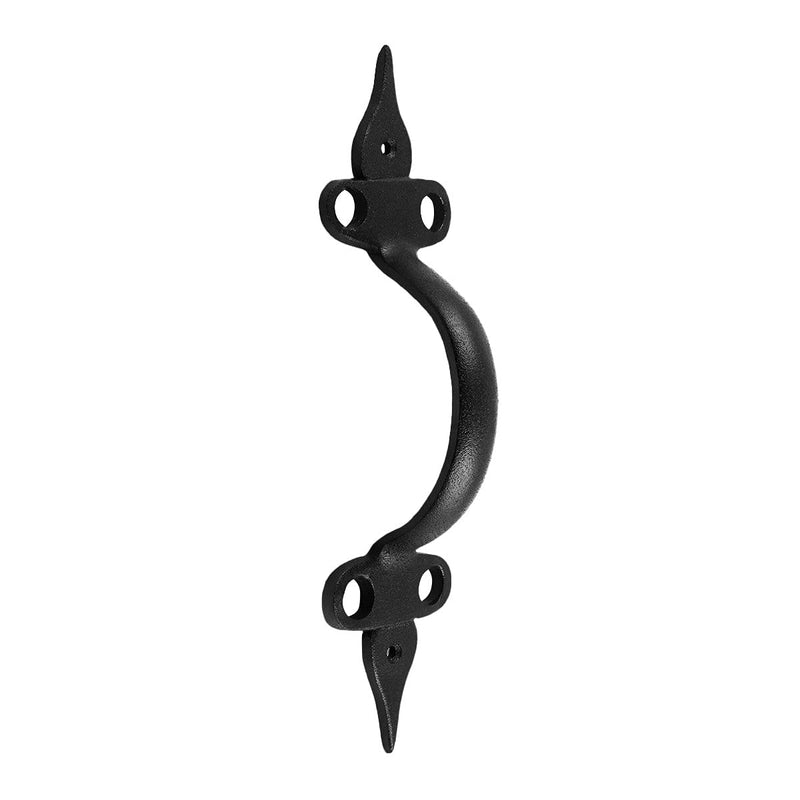 Renovators Supply Manufacturing Door Pull Spear Black Wrought Iron 10-1/2 in. Cabinet Handle Single Unit Black Spear 10.5" Pack of 1