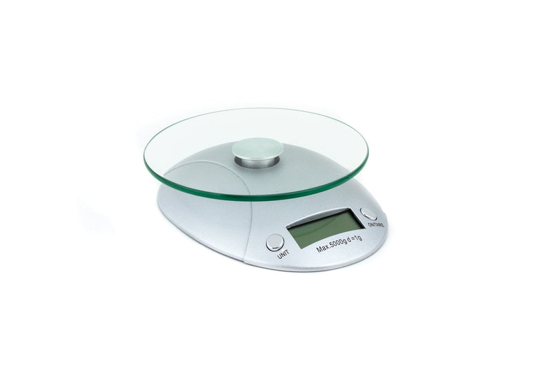 Fox Run Digital Kitchen Scale with Removable Glass Tray, 7.25 x 6 x 1.5 inches, Multicolored