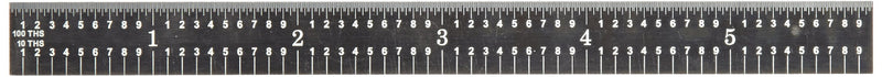 Fowler 52-307-006-0, EZ Read Flexible Rule - 6" 1