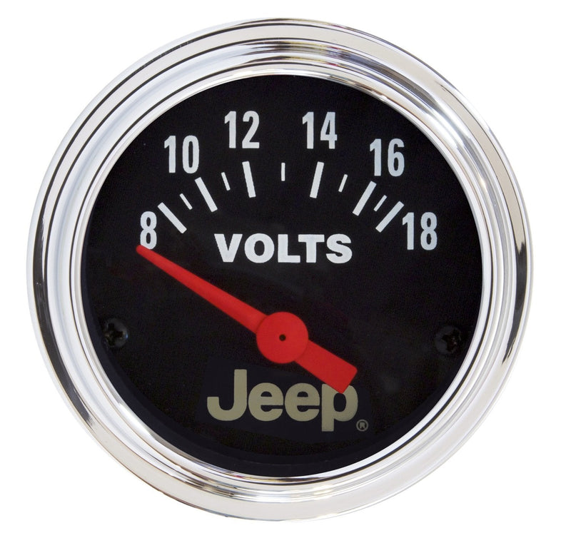 Auto Meter 880242 Jeep Electric Voltmeter Gauge 2.3125 in.