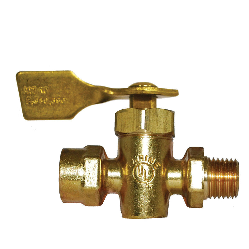 Attwood 1/4-Inch NPT x 1/4-Inch NPTF Shut-Off Valve 1/4" NPT x 1/4" NPTF