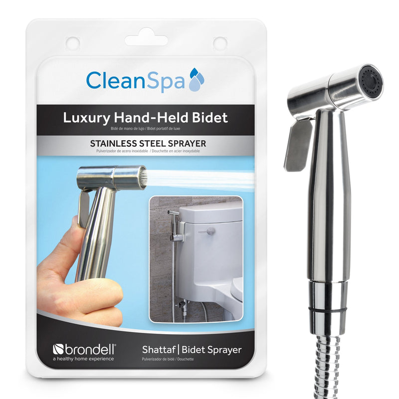 Brondell CSL-40 CleanSpa Luxury Hand Held Bidet Shattaf Sprayer, Silver 10.5 x 7 x 2.5 Inch