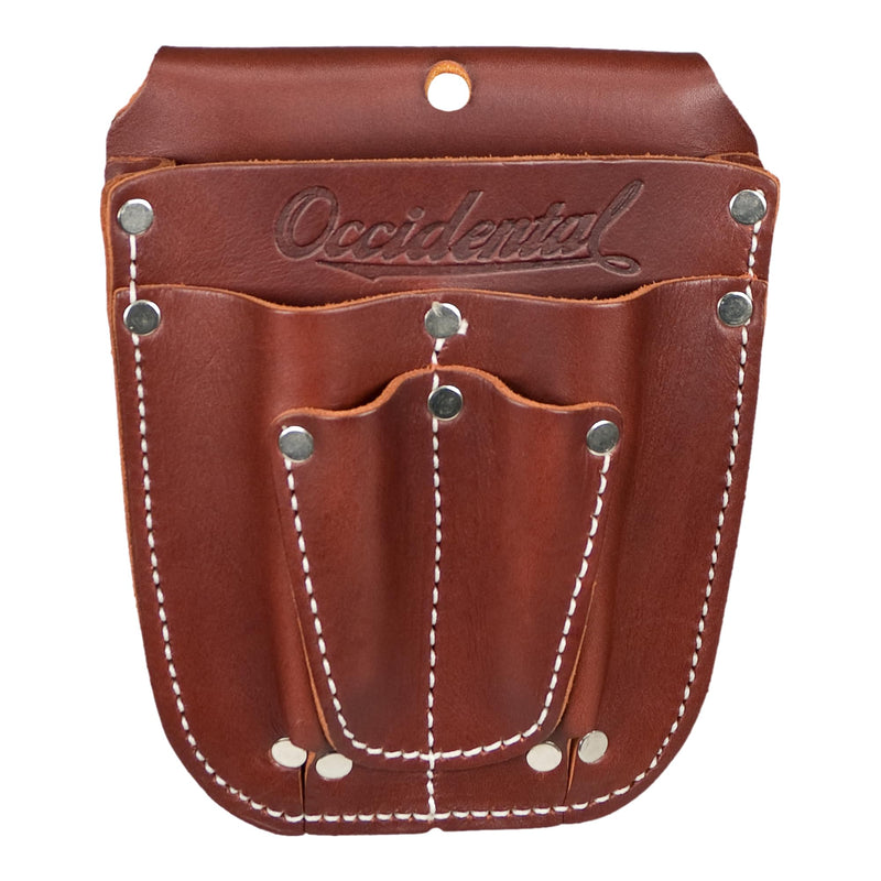 Occidental Leather Work Forged Belt Caddy - 4 Pockets & Tool Holders - Belt Compatibility Up to 2" Wide - Made in USA