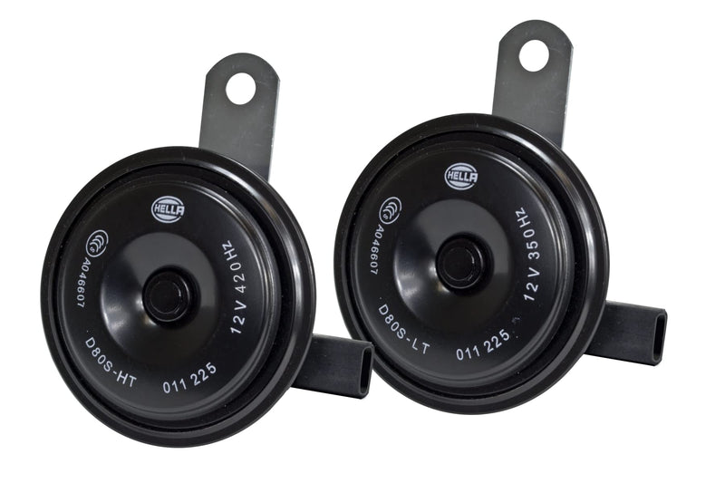 HELLA 011225881 Black 77mm 12V BX Disc Horn Kit (Toyota) Toyota
