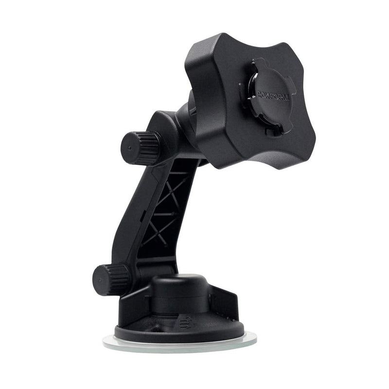 Rokform - Adjustable Windshield Phone Mount Secured by Strong Suction Cup Base, 210 Degrees of Tilt and 360 Degree of Rotation Phone Holder Compatible with ALL Rokform Twist Lock Cases | 210° of Tilt and 360° of Rotation, For Rokform Rugged or Crystal ...