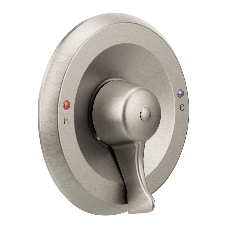 Moen M-Dura Posi-Temp Shower Trim Kit, Commercial 7-Inch Classic Shower Valve Control Trim Kit, Valve Required (Sold Separately), Brushed Nickel, T8370CBN 7-Inch Shower Trim Kit