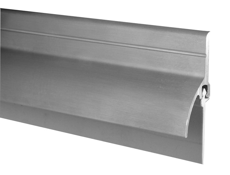 Pemko - 345AV36 Door Bottom Sweep with Rain Drip, Mill Finish Aluminum with Gray Vinyl Insert, 0.5625" W x 2" H x 36" L