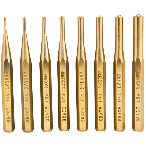 Grace USAGrace USA Gun Care Brass Pin Punch Set One Size Gold