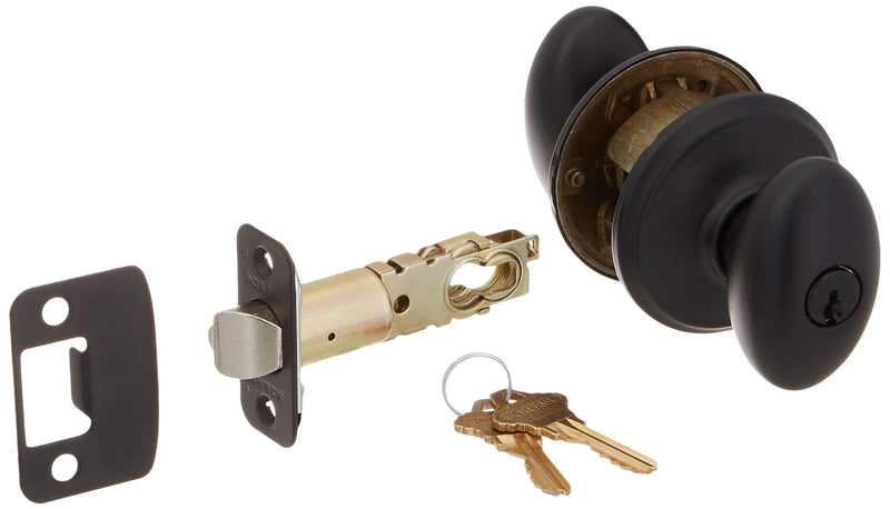 Schlage F51A F Series Siena 622 Entry Door Lock Matte Black