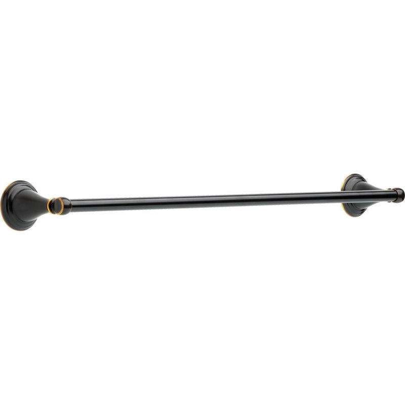 Delta Towel Rack | 24 Inch Oil Rubbed Bronze Towel Bar for Bathroom, Kitchen | Windemere Accessories Single