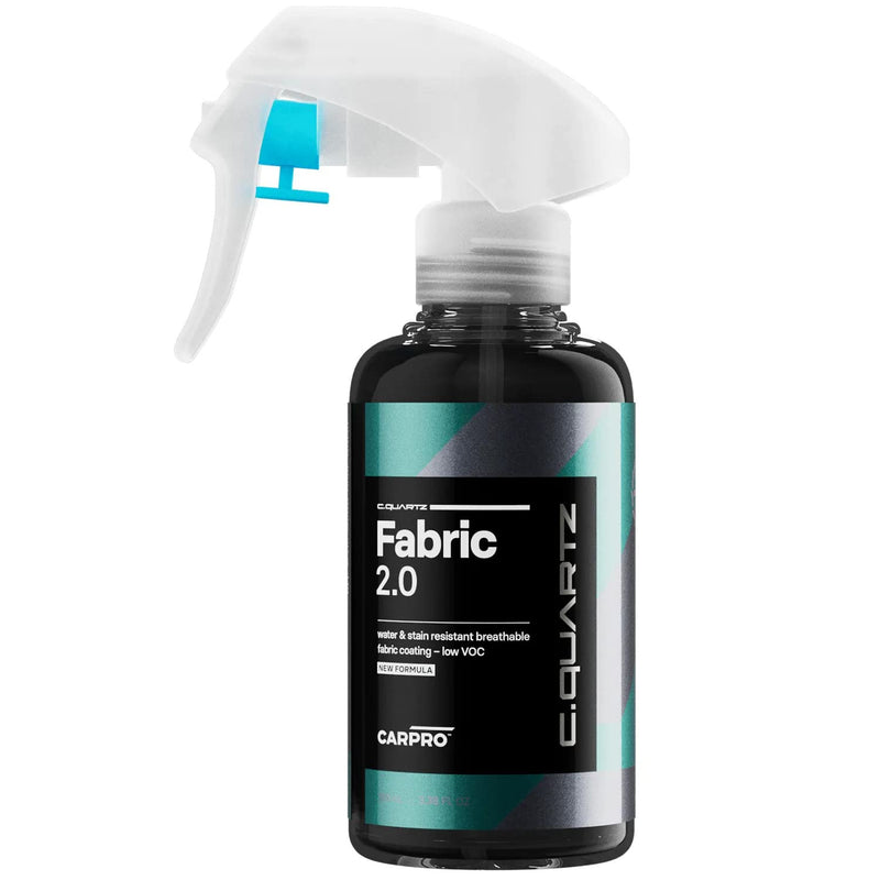CARPRO CQUARTZ Fabric 2.0 - Upholstery Fabric Protector, Super Hydrophobic Repels Water, Stain Resistant, Resist UV Fading, Up to 12 Months, Convertible Tops, Carpets, Low VOC - 100mL (3.4oz) 100mL (3.4oz)