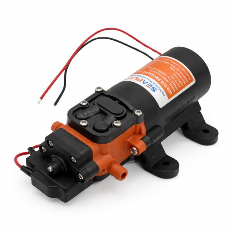 SEAFLO 21-Series Water Pressure Diaphragm Pump - 12V DC, 1.2 GPM, 35 PSI with Adjustable Pressure Switch, Self-Priming, Quiet Operation for RV, Boat, and Off-Grid Applications 1.2 GPM - 35 PSI