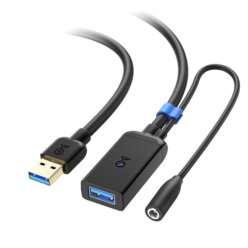 Cable Matters Active USB Extension Cable 16.4 ft / 5m (USB 3.0 Extension Cable Male to Female) with Signal Booster for Hard Drive, Webcam and More 16.4 Feet