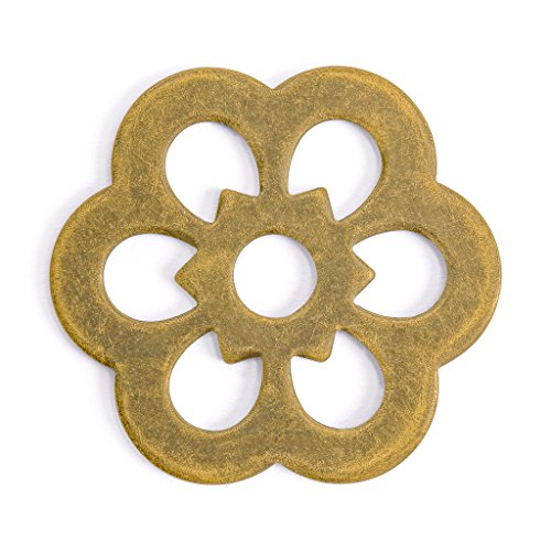 HP Clover Brass Backplate Washers, 10-Pack, 1.3 in