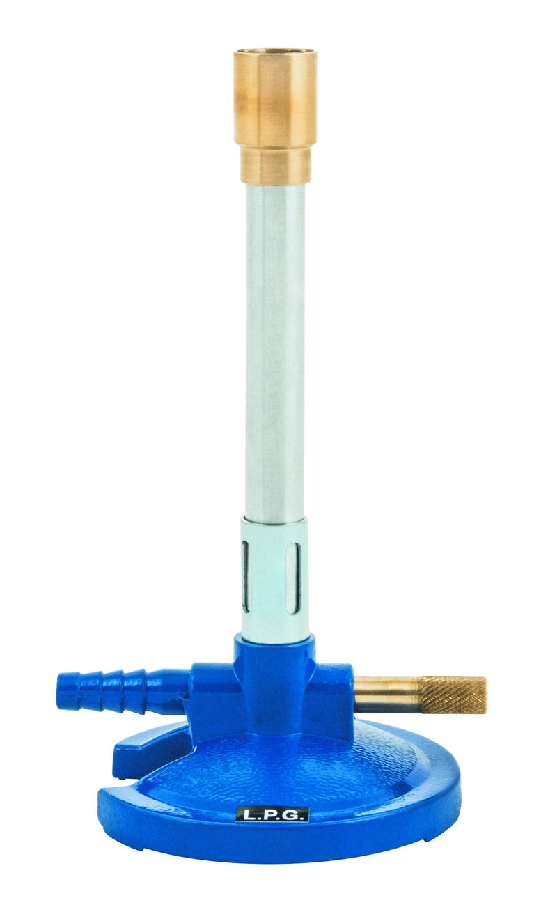 EISCO Premium Bunsen Burner, LPG - Flame Stabilizer, Needle Valve Gas Flow Control - Suitable for use with LPG/Butane Gas
