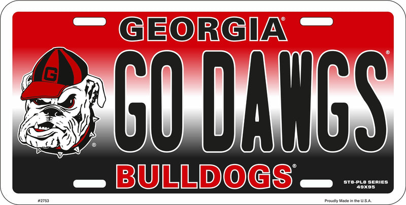 Hangtime - University of Georgia (UGA) - Georgia Bulldogs - GO Dawgs Georgia Novelty License Plate