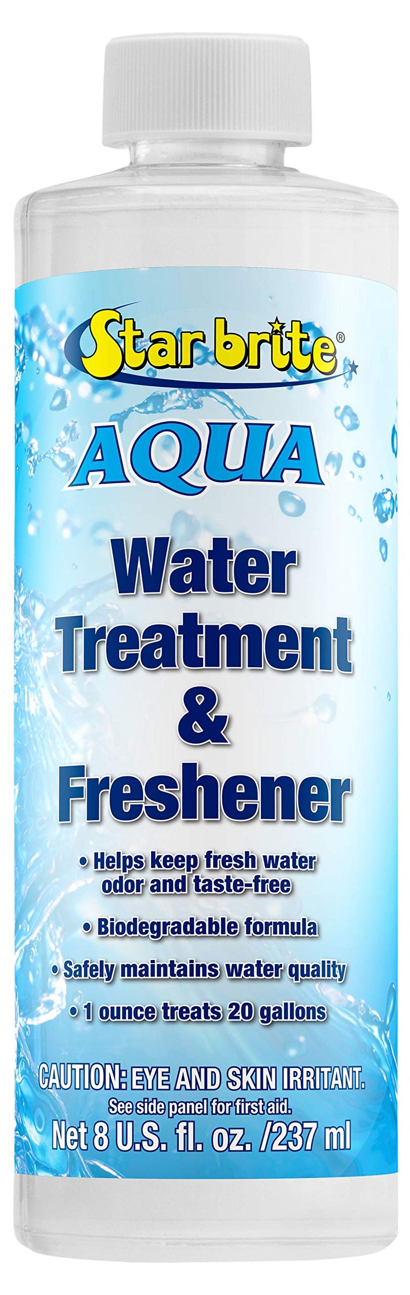 STAR BRITE Aqua Water Freshener - Treat & Maintain Superior, Fresh Tasting Drinking Water in Boats, RVs & Potable Systems Water Treatment 8 OZ