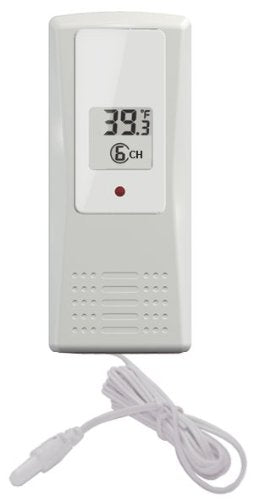 Ambient Weather F007TP 8-Channel Wireless Thermometer with Temperature Probe for WS-07, WS-08, WS-09 Weather Stations Thermometer with Probe