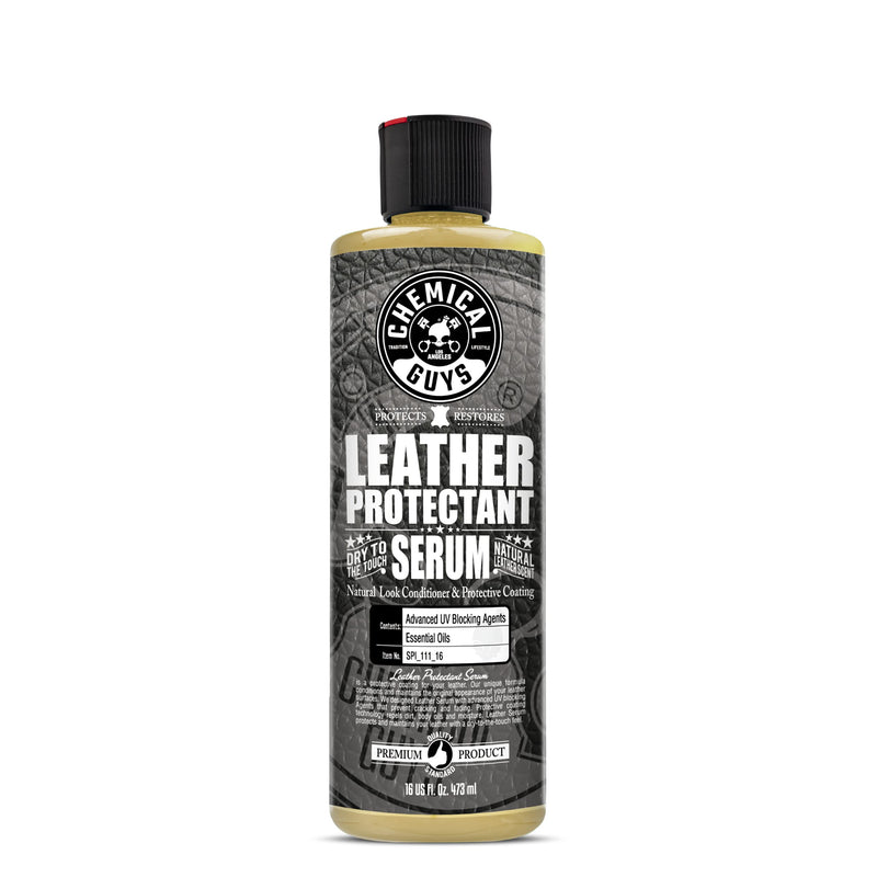 [AUSTRALIA] - Chemical Guys SPI_111_16 Leather Protectant, Dry-to-The-Touch Serum for Car Interiors, Furniture, Apparel, Boots, and More (Works on Natural, Synthetic, Pleather, Faux Leather and More), 16 fl oz 16 Fl Oz (Pack of 1)