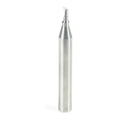 Amana Tool - 51474 Solid Carbide CNC Spiral 'O' Single Flute, Aluminum Cutting 1/8 Dia x 1 1/8 D x 1/4 CH x 1/4 SHK (51474)