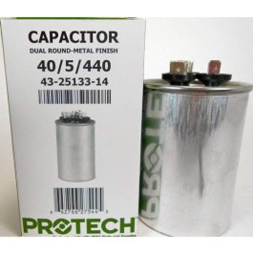 43-25133-14 -Rheem OEM Round Replacement Dual Run Capacitor 40 + 5 UF/MFD 440 Volt