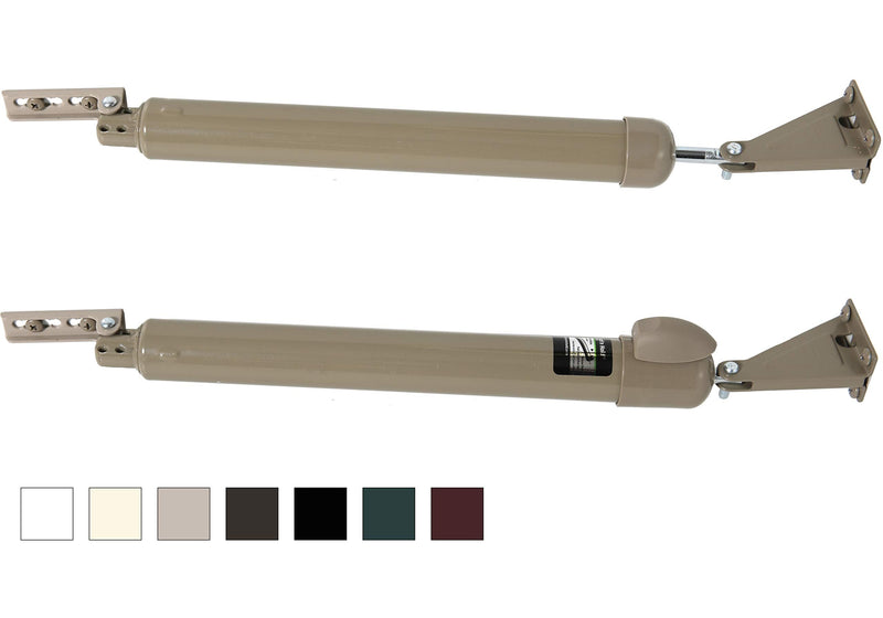 Touch 'n Hold Smooth Dual Door Closer System (Sandstone) – Heavy-Duty - Touch-Button Hold Open Feature & Smooth Closing Motion - Storm & Security Door (Medium/Heavy Weight). New Door/Replace Old Unit Sandstone
