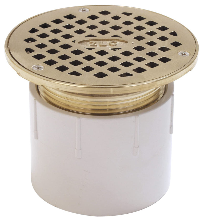 Zurn FD2210-PV3 3-inch Round PVC Adjustable Nickel Top Floor Drain