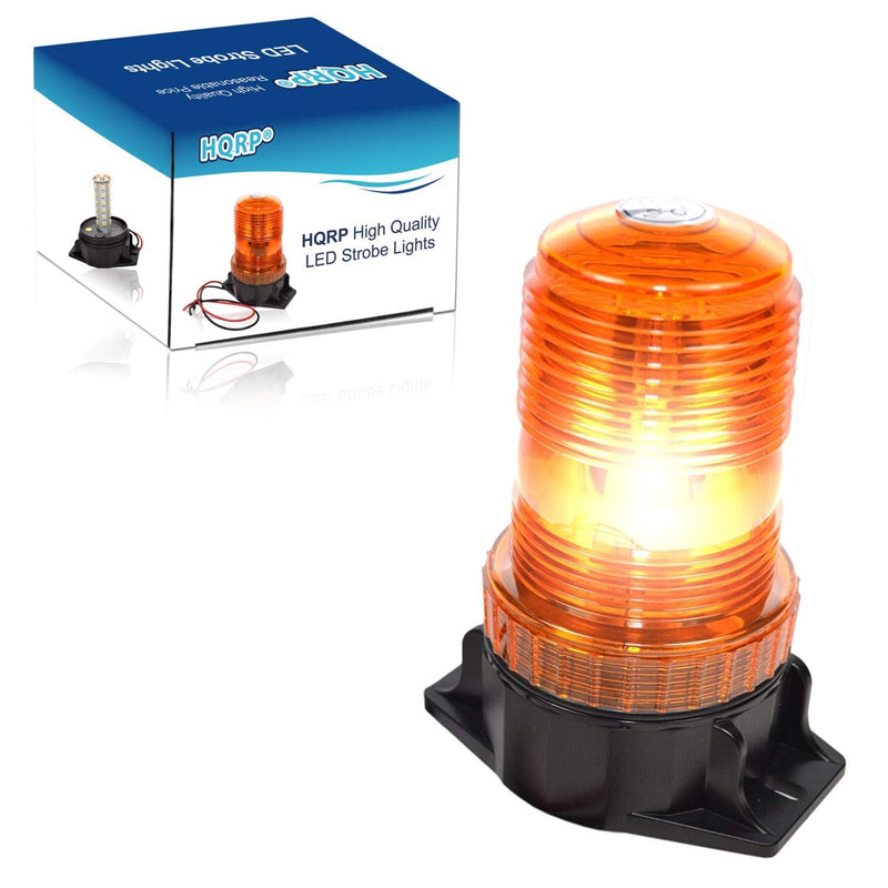  [AUSTRALIA] - HQRP 30-LED 360 Degrees Mini Beacon Amber Warning Strobe Light Compatible with CAT E3500 48V, E4000 36V / 48V, E5000 36V / 48V Electric Rider Forklift