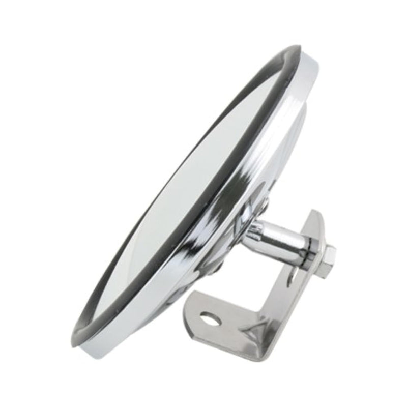 Grand General 33270 Chrome 5" Convex Blind Spot Mirror with "L" Bracket 5" Center-Chrome