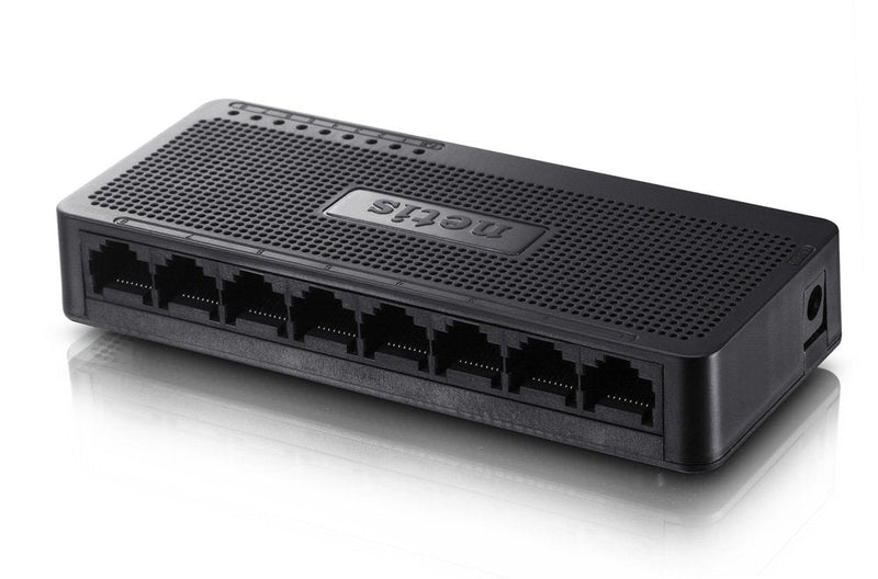 Netis 8 Port 10/100Mbps Fast Ethernet Switch | Desktop Ethernet Splitter, Hub, Plug and Play, Traffic Optimization Auto-Negotiation RJ45 Ports with Compact Design 8 Port Ethernet