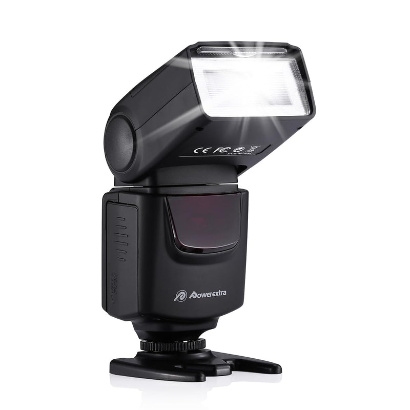 Powerextra Professional DF-400 Speedlite Camera Flash for Canon Nikon Pentax Samsung Fujifilm Olympus Panasonic Sigma Minolta Leica Ricoh DSLR Cameras and Digital Cameras with Single-Contact Hotshoe 30