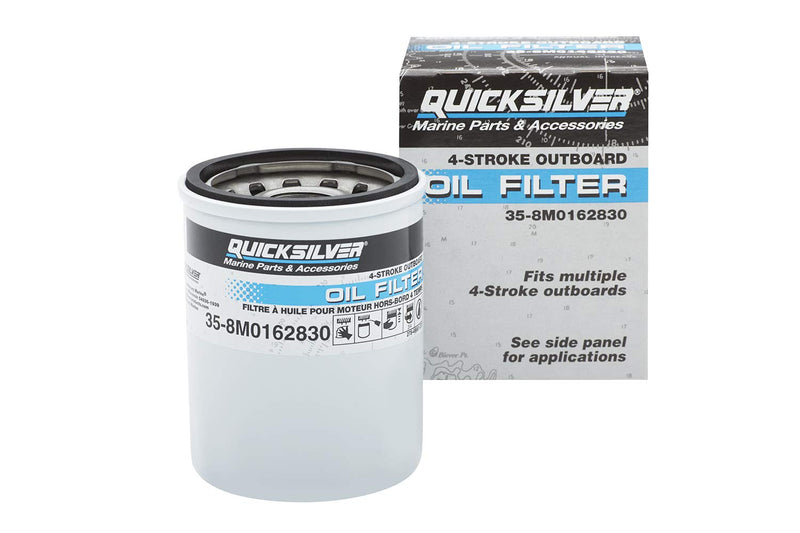 Quicksilver 8M0162830 Oil Filter for Select Mercury and Mariner 4-Stroke Outboards 25-115hp 40-60HP & 75-115HP 2.1L
