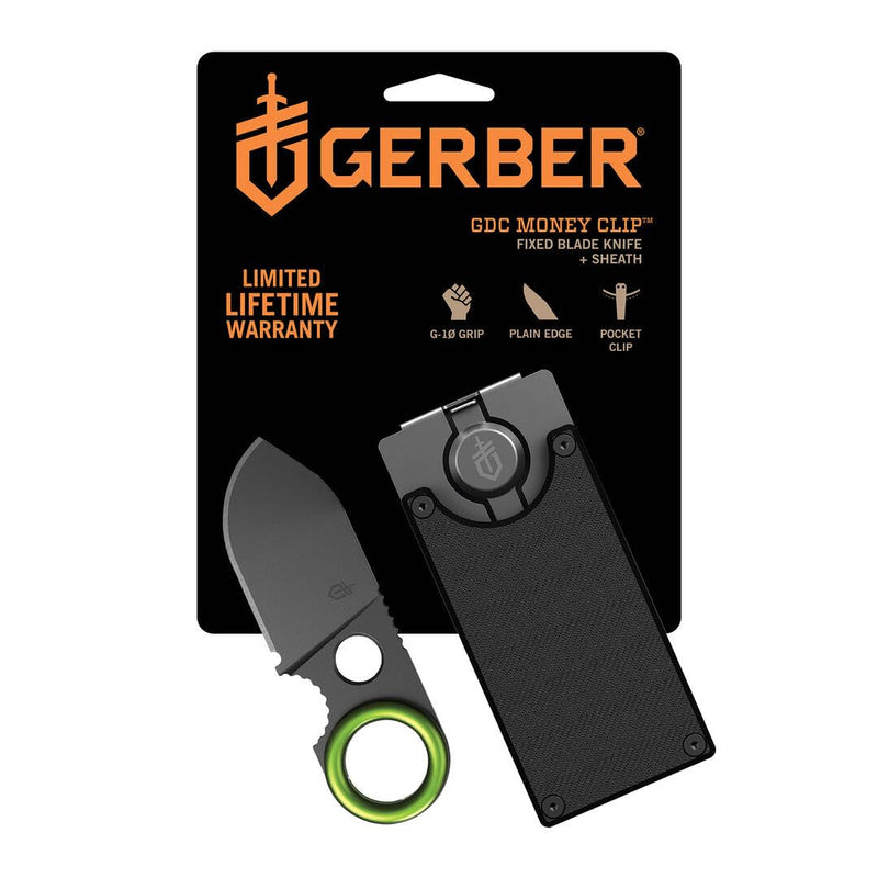 Gerber Gear Money Clip with Pocket Knife - Stainless Steel Folding Blade for Camping & Hiking & EDC - Fathers Day Dad Gifts, Gifts for Men