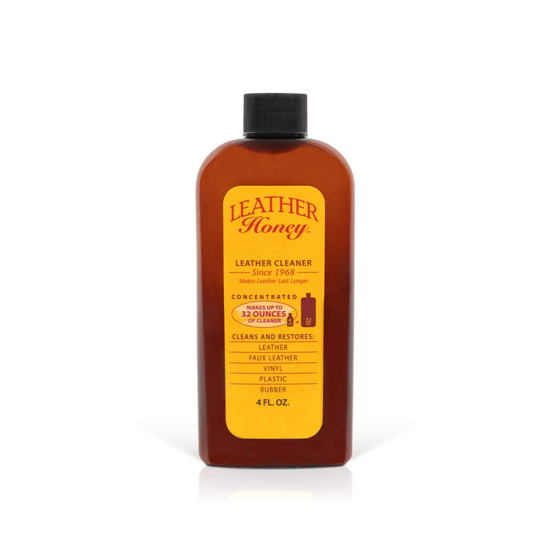 Leather Honey Leather Cleaner: Non-Toxic Leather Care Made in the USA Since 1968. Deep Cleans Leather, Faux & Vinyl - Couches, Car Seats, Purses, Tack, Shoes & Bags. Safe Any Colors & White Leather 4 Fl Oz (Pack of 1)
