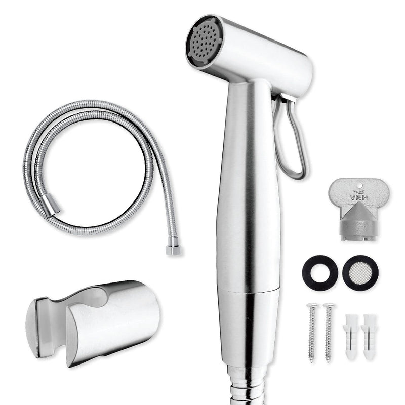 VRH Bidet Sprayer for Toilet and Baby Cloth Diaper Sprayer, Handheld Shattaf Bidet Spray for Toilet with Stainless Steel and Complete Accessories FXVH0-0040ES