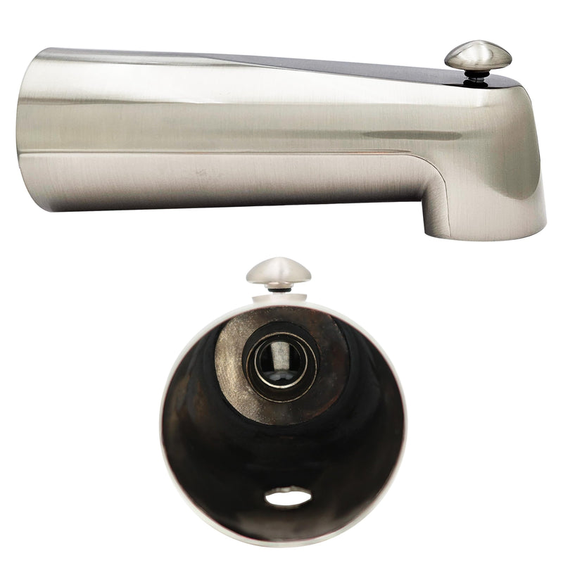 Westbrass 7" Diverter Tub Spout, Satin Nickel, E507D-1F-07