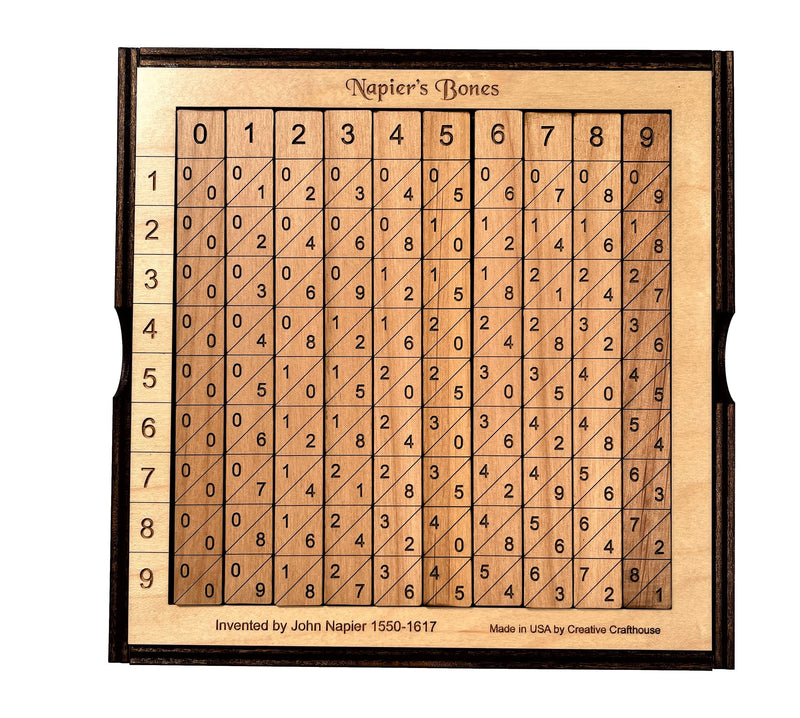 Creative Crafthouse Napiers Bones - Classic Math Calculator for Educators and Math Geeks