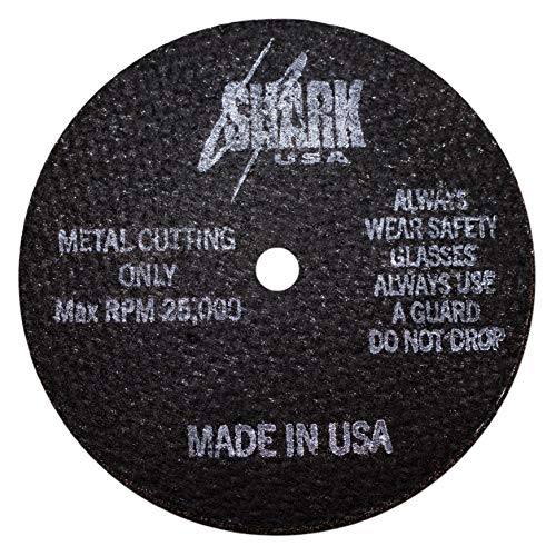  [AUSTRALIA] - Shark Industries PN-30-10 Die Grinder Cut-Off Wheels -10 Pack, 3-Inch x 1/32” x 1/4” Shark Type-1 Double-Reinforced Thin Wheels, 54 Grit, Maximum RPM 25,000 (10 Cutting Discs)