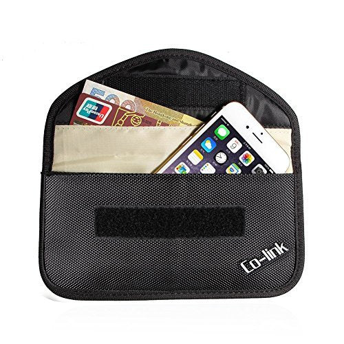 Co-link Cell Phone Anti-tracking Anti-spying GPS Rfid Signal Blocker Pouch Case Bag Handset Function Bag (Black) Black