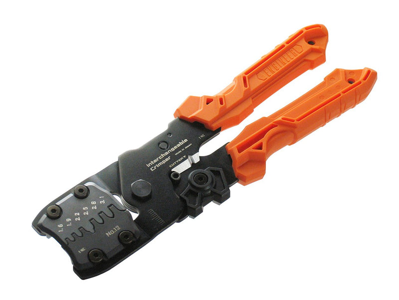 ENGINEER PAD-12 Handy Crimping Tool, Ultra-Precise Crimper Forming Excellent Crimping Finish 中 Main unit + dice Single Item