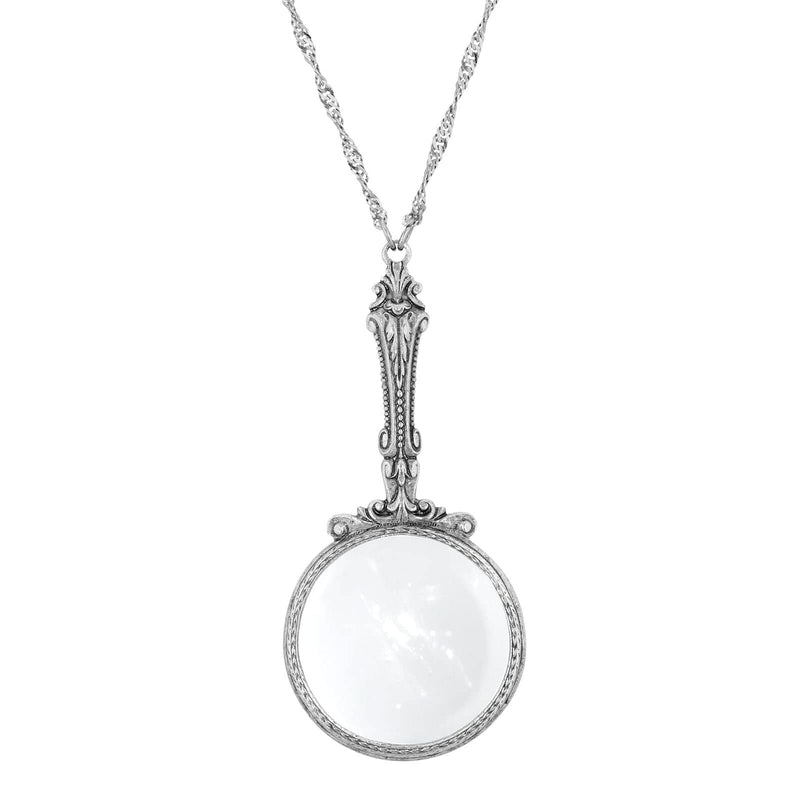 1928 Jewelry Magnifying Glass Pendant Necklace For Women 28 Inch Long - Magnification Power: 2X, Multifunctional Magnifier Perfect For Reading Menus, Labels, Books, Magazines, Made In USA