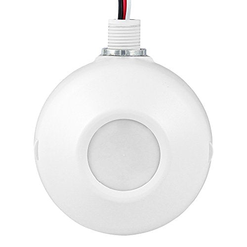 ENERLITES High Bay Ceiling Motion Sensor, Passive Infrared PIR Ceiling Sensor, 360° Field of View, 2800 Sq Ft Coverage, 120-277VAC, Neutral Wire Required, Commercial/Industrial Grade, MPC-50H, White 1 Pack
