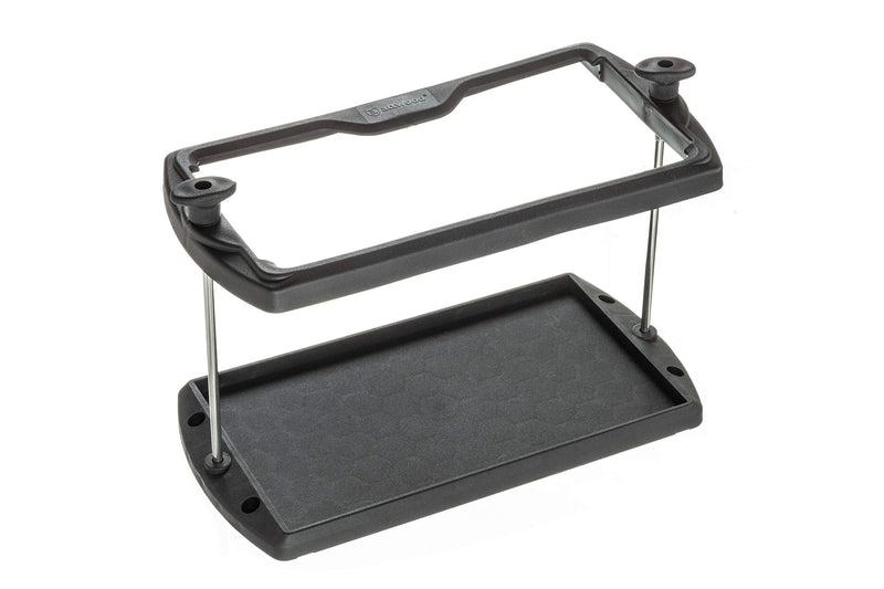 Attwood 9095-5 USCG-Approved 27 Series Heavy Duty Adjustable Hold-Down Marine Boat Battery Tray, Black 12" L × 6-7/8" W