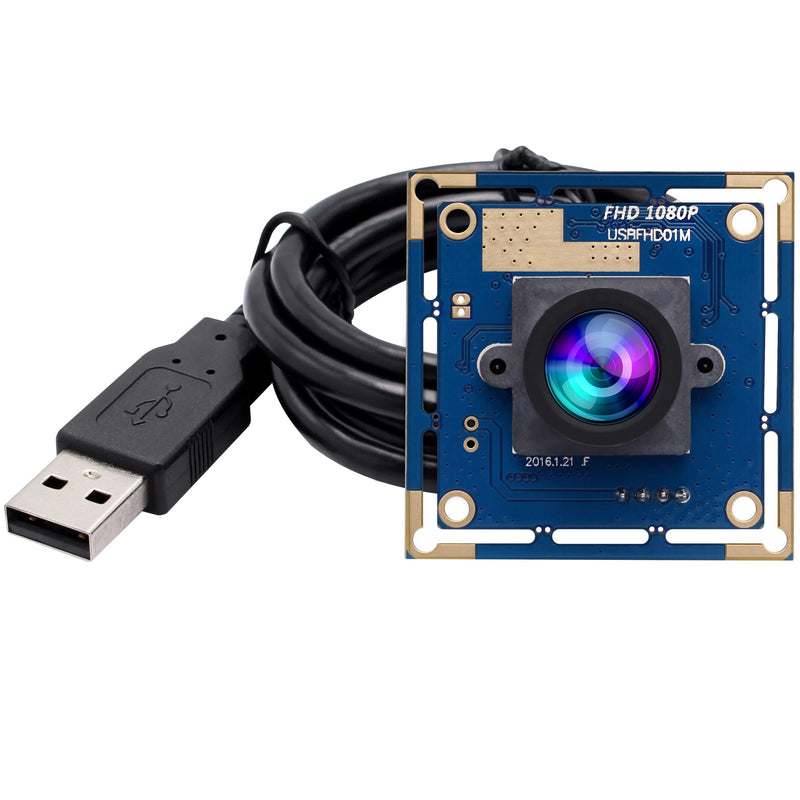 ELP 1080P USB Security Camera Module High Speed 2megapixel HD Free Driver USB with Camera Wide Angle PC Camera Raspberry Pi Developing Board Mini UVC USB2.0 Industrial Video Webcam Board for Computer