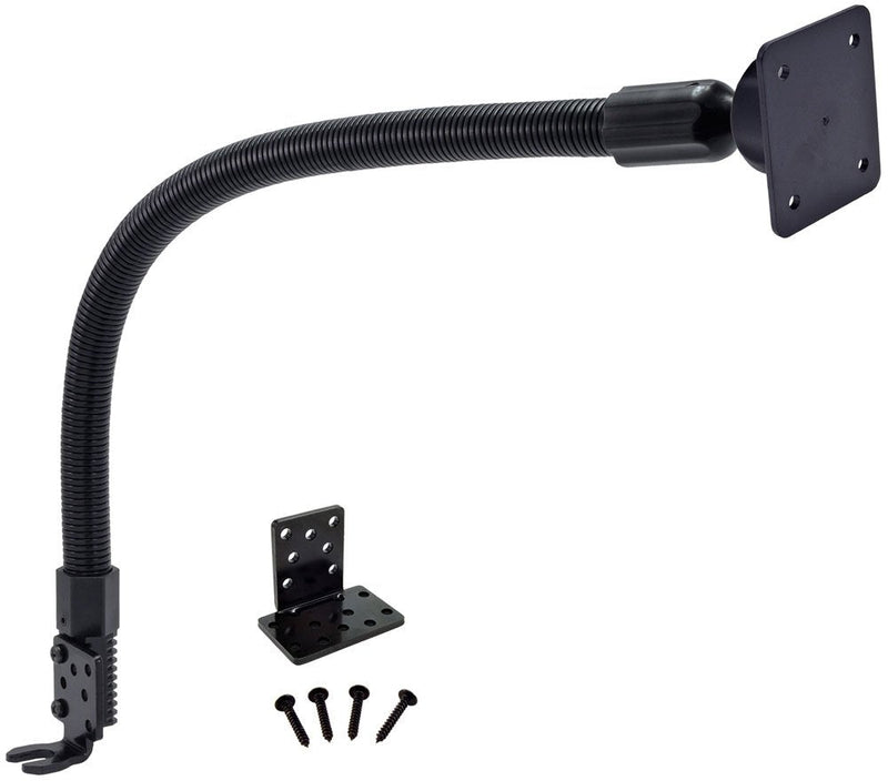 ARKON Mounts Car or Truck Seat Rail or Floor Mount for Satellite Radios | 4-Hole AMPS Head | Flexible 22" Gooseneck Arm | For GPS, Satellite Radios, and 4 Hole AMPS pattern | GN088-SBH-AMPS-L22 Portable Electronic Device Mount Standard Packaging