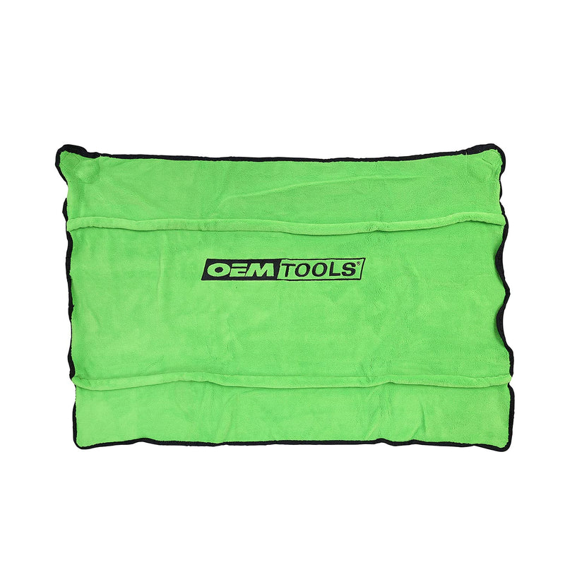 OEMTOOLS 24899 Soft Fender Cover for Mechanics, Magnetic Fender Cover Protection for Car and Truck, 42" x24” Fender Protector, Hi-Vis Green, Removable Magnets One Size