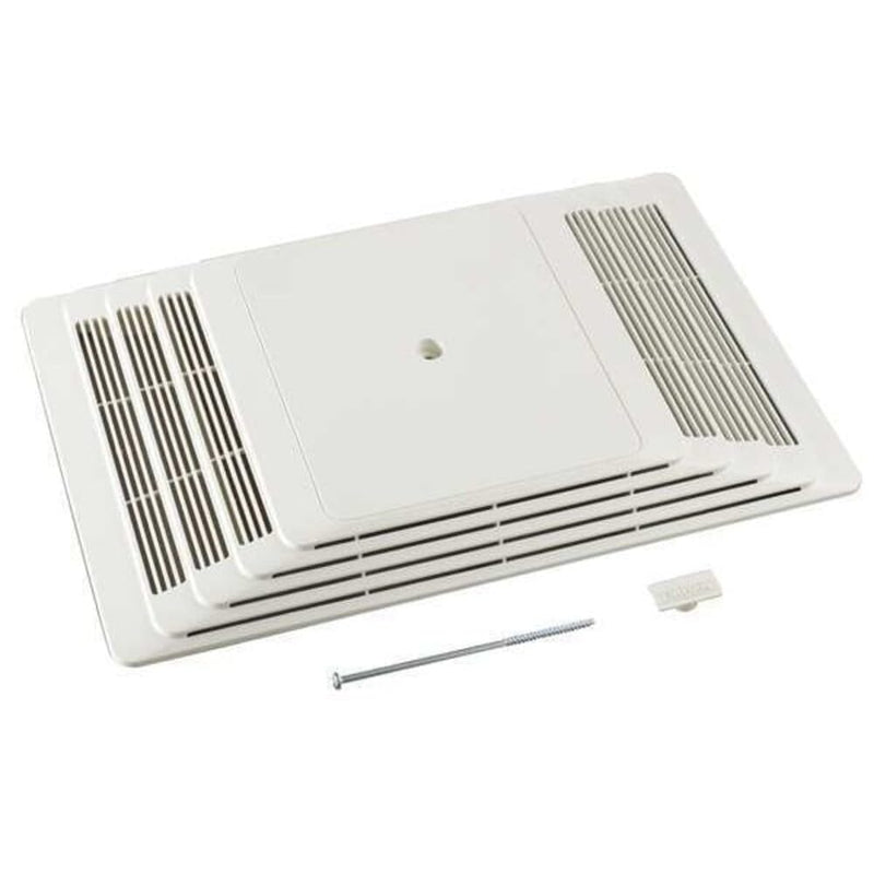 Broan S97013581 Bathroom Fan Cover Grille Assembly Kit, White